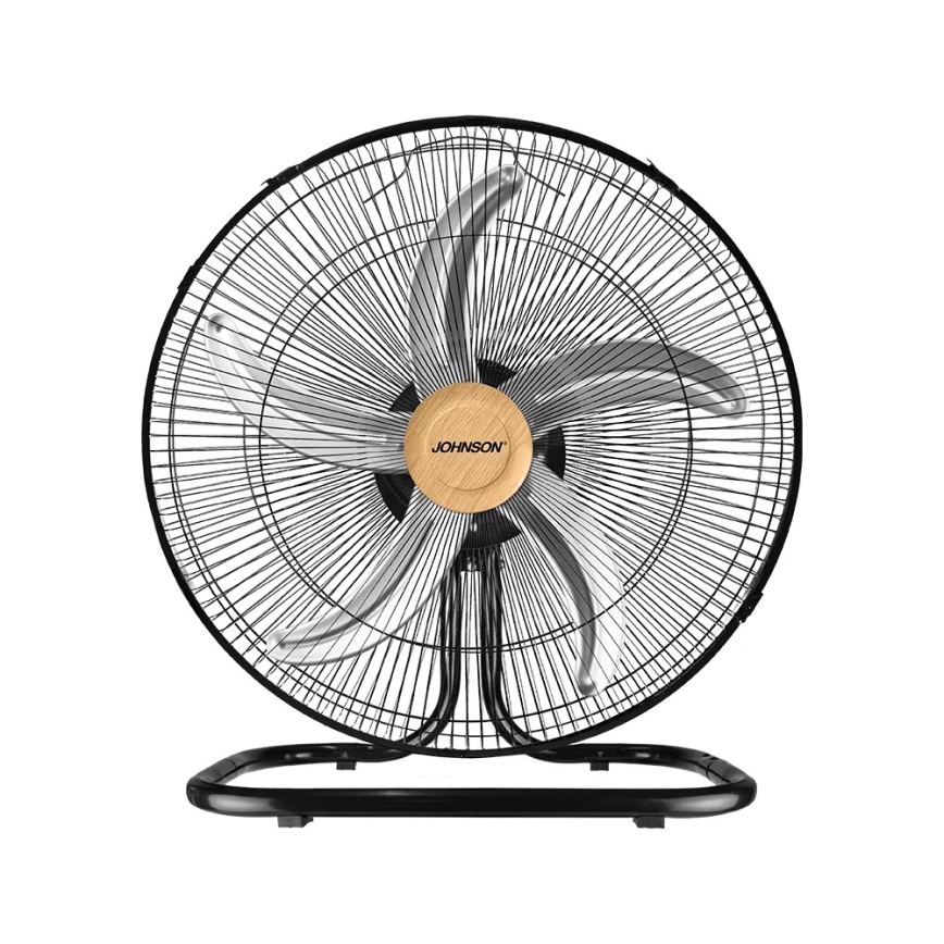 JOHNSON - Állványos ventilátor 3 az 1-ben WOOD 80W/230V 130 cm fekete/bézs