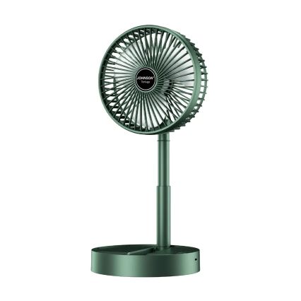JOHNSON - TORTUGA újratölthető asztali ventilátor 5W/3,7V 1200 mAh átmérő 16,5 cm zöld