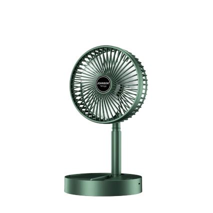 JOHNSON - TORTUGA újratölthető asztali ventilátor 5W/3,7V 1200 mAh átmérő 16,5 cm zöld