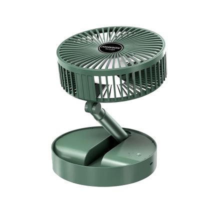 JOHNSON - TORTUGA újratölthető asztali ventilátor 5W/3,7V 1200 mAh átmérő 16,5 cm zöld