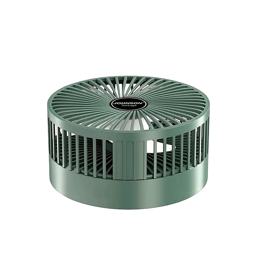 JOHNSON - TORTUGA újratölthető asztali ventilátor 5W/3,7V 1200 mAh átmérő 16,5 cm zöld