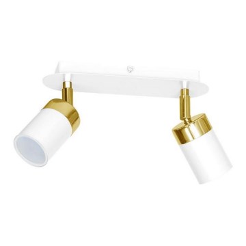 JOKER 2xGU10/25W/230V spotlámpa fehér/arany