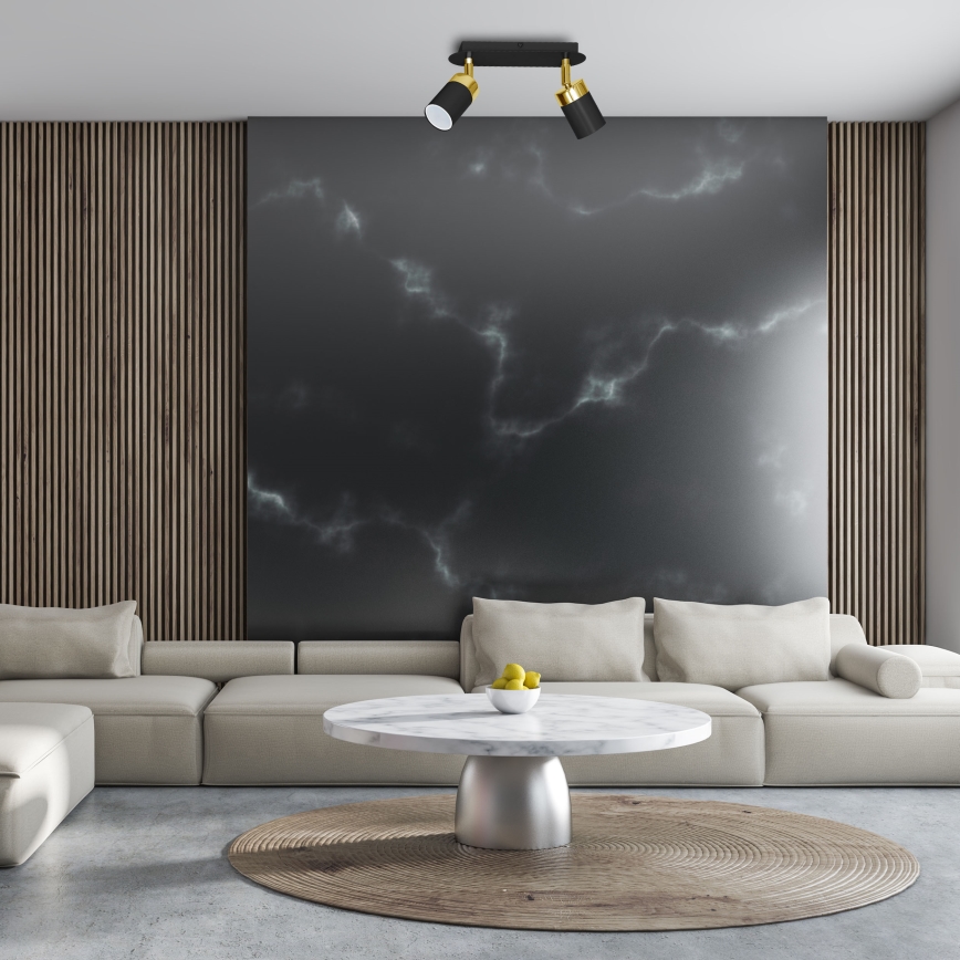 JOKER spotlámpa 2xGU10/25W/230V fekete/arany