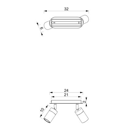 JOKER spotlámpa 2xGU10/25W/230V kék/arany