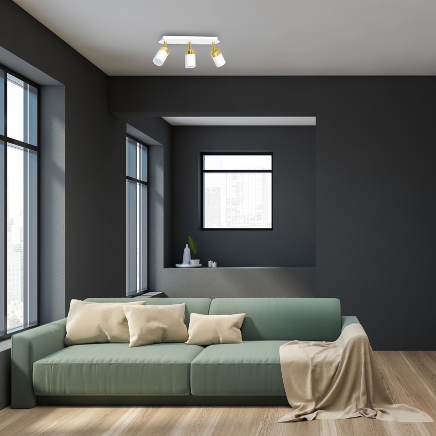 JOKER spotlámpa 3xGU10/25W/230V fehér/arany