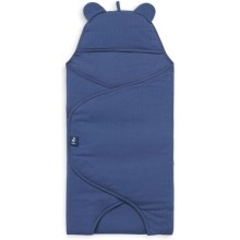 Jollein - Pamut pelenkás takaró BASIC STRIPE 100x105 cm Jeans Blue