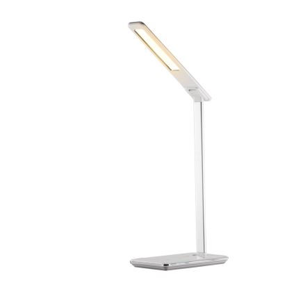 LED érintős asztali lámpa állítható fényerővel, vezeték nélküli töltéssel JOY LED/6W/230V + USB fehér