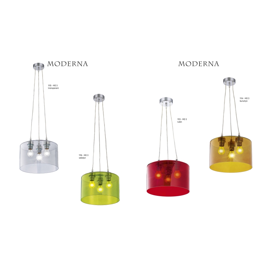 Jupiter 1113 - MD 3 - Függeszték MODERNA 3xE27/80W/230V