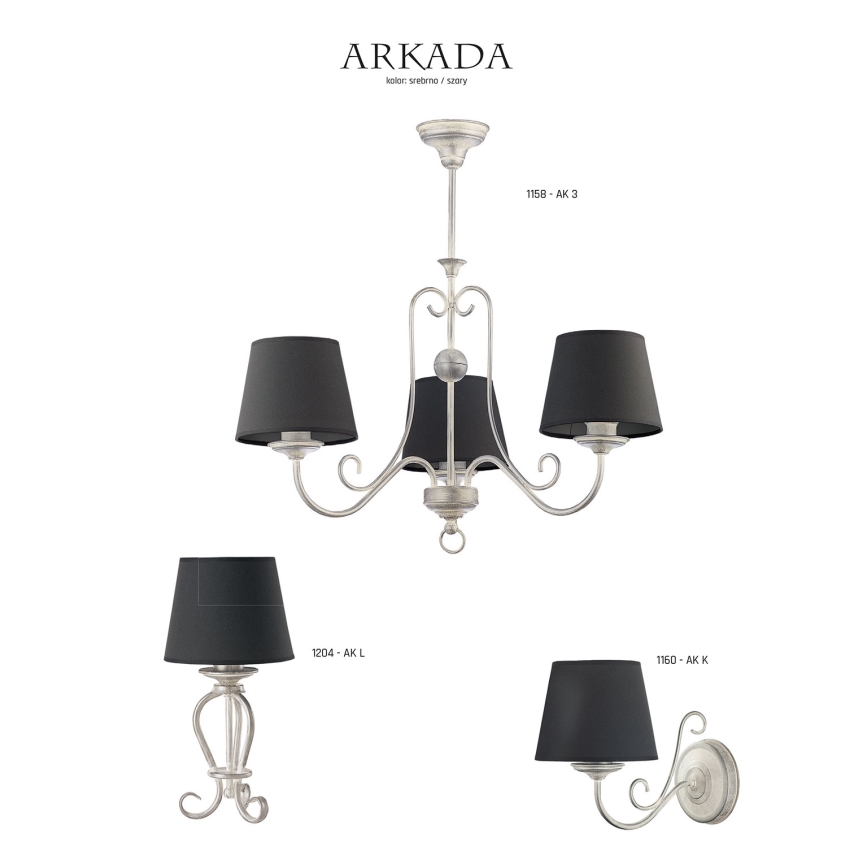 Jupiter 1160 - Fali lámpa ARKADA 1xE27/60W/230V