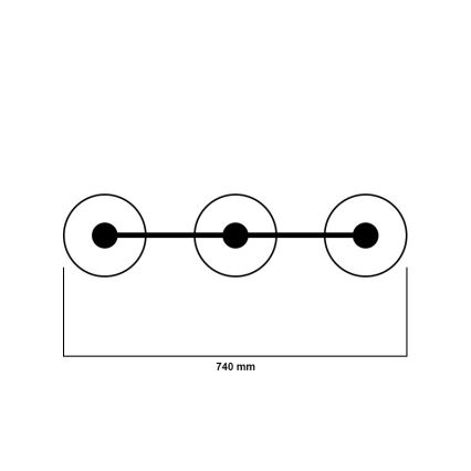 Jupiter 1171 - Függeszték XSARA 3xE27/60W/230V