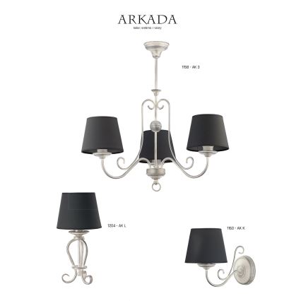 Jupiter 1204 - Asztali lámpa ARKADA 1xE27/60W/230V 