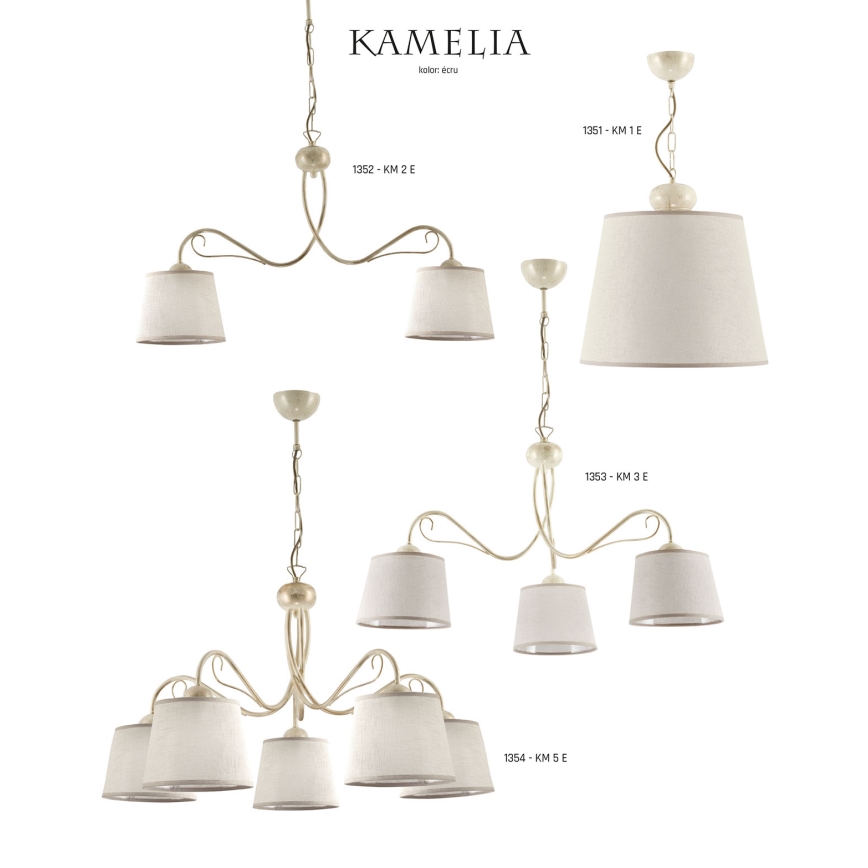 Jupiter 1353 - KM 3 E - KAMELIA 3 izzós E27/60W/230V láncos csillár
