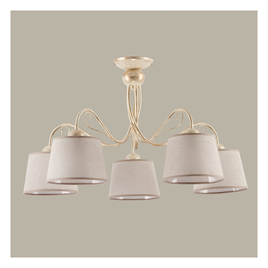 Jupiter 1358 - KM 5 PE - Mennyezeti lámpa KAMELIA 5xE27/60W/230V