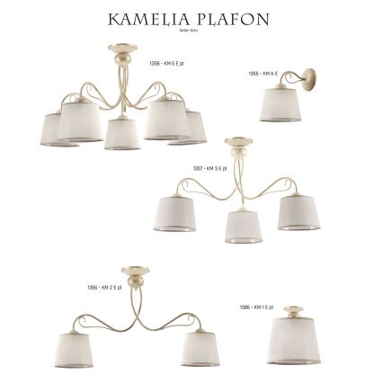 Jupiter 1386 - KM 1 PE - Mennyezeti lámpa KAMELIA 1xE27/60W/230V