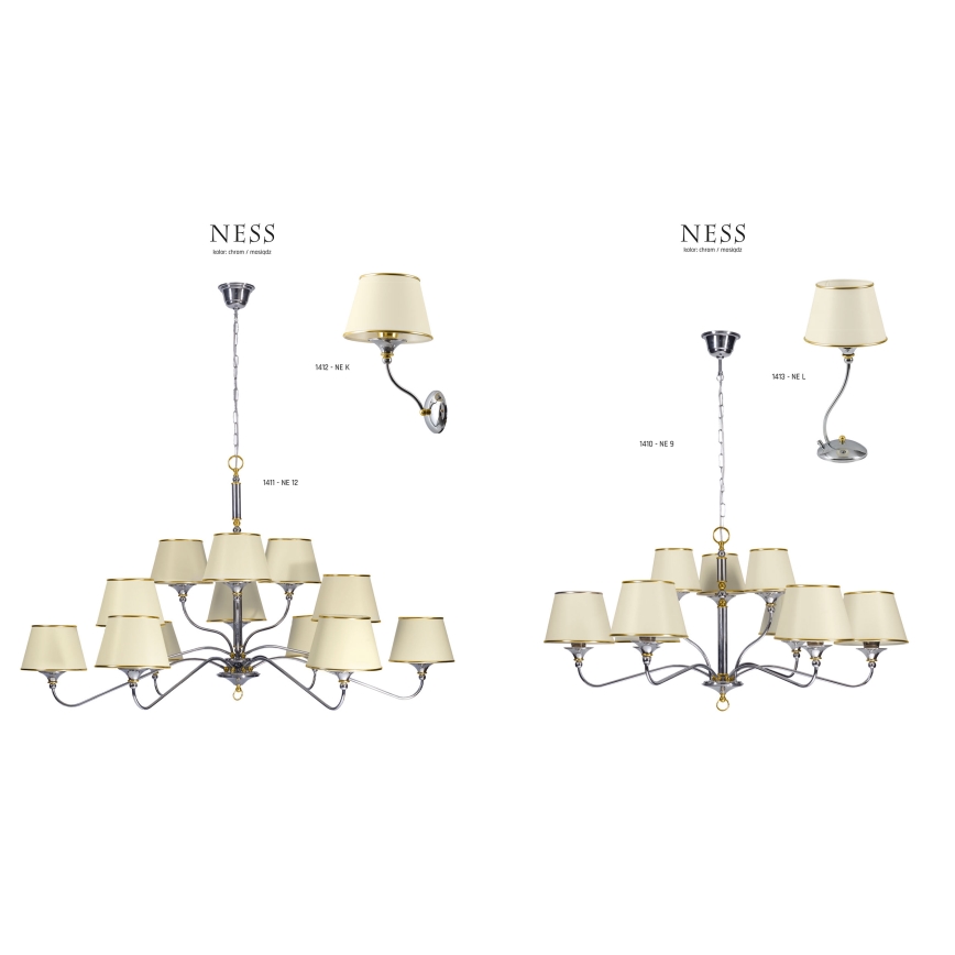 Jupiter 1411 - NESS NE 12 -  Csillár láncon 12xE27/60W/230V