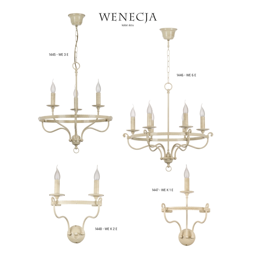 Jupiter 1447 - Fali lámpa WENECJA 1xE14/40W/230V