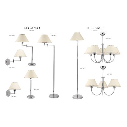 Jupiter 1586 - BG P L CH - Állólámpa BEGAMO E27/60W