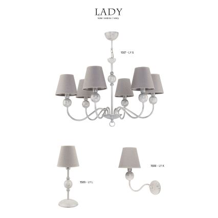 Jupiter 1589 - LY L BI - Asztali lámpa LADY E14/40W