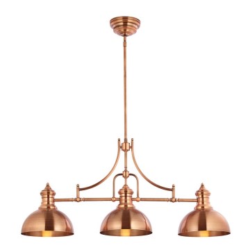 Jupiter 1791 - PT3 - Mennyezeti lámpa rúdon PLATINO 3xE27/60W/230V réz színű