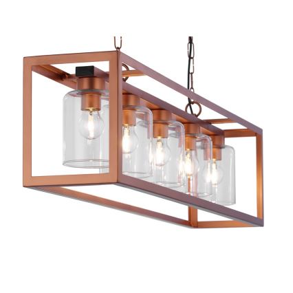 Jupiter 1804 - MC5 - Csillár láncon MACARI 5xE27/60W/230V réz