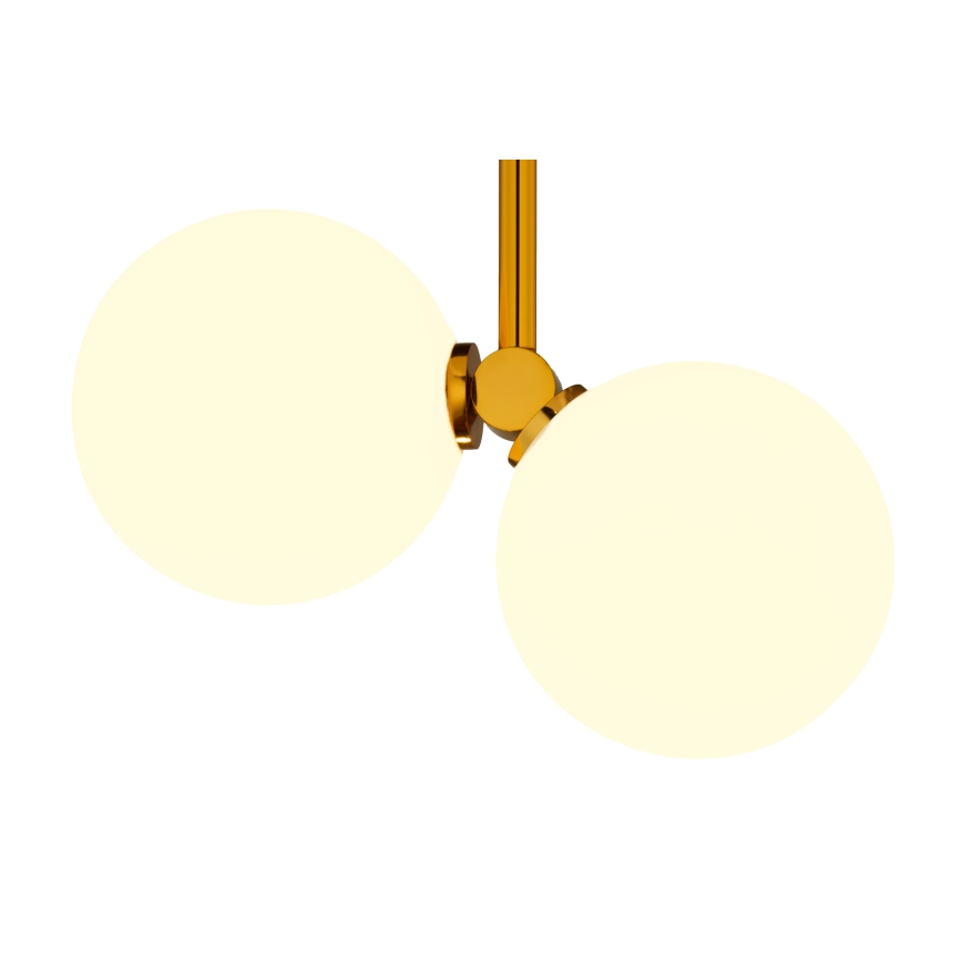 Jupiter 1918 - Csillár rúdon LUNA 2xG9/40W/230V sárgaréz/fekete