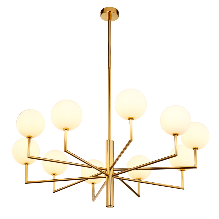 Jupiter 1931 - Csillár rúdon FEME 10xG9/40W/230V sárgaréz