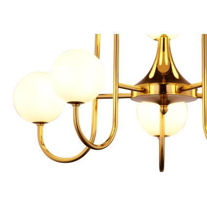 Jupiter 1942 - Csillár rúdon SELEN 10xG9/40W/230V sárgaréz