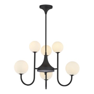 Jupiter 1947 - Csillár rúdon SELEN 6xG9/40W/230V fekete