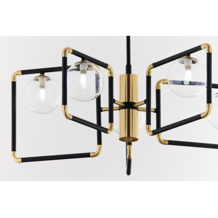 Jupiter 1985 - Csillár rúdon IBRA 5xG9/10W/230V fekete/arany