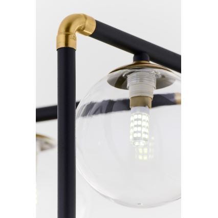 Jupiter 1985 - Csillár rúdon IBRA 5xG9/10W/230V fekete/arany