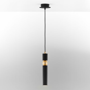 Jupiter 2003 - Csillár zsinóron ALAS 1xGU10/10W/230V fekete/arany