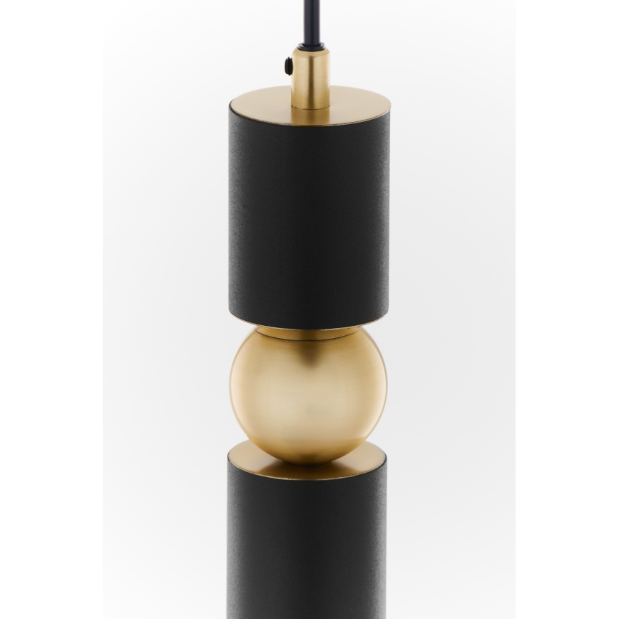 Jupiter 2003 - Csillár zsinóron ALAS 1xGU10/10W/230V fekete/arany