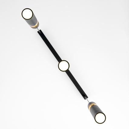 Jupiter 2004 - Csillár zsinóron ALAS 3xGU10/10W/230V fekete/arany