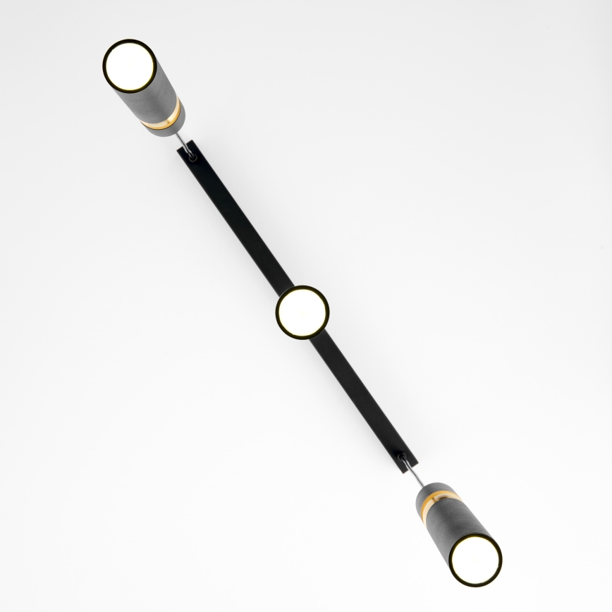 Jupiter 2004 - Csillár zsinóron ALAS 3xGU10/10W/230V fekete/arany