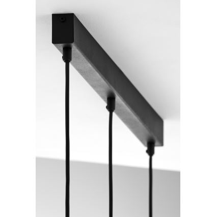 Jupiter 2004 - Csillár zsinóron ALAS 3xGU10/10W/230V fekete/arany