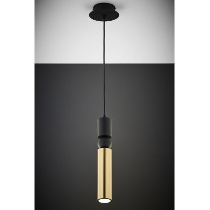 Jupiter 2006 - Csillár zsinóron ALAS 1xGU10/10W/230V arany/fekete