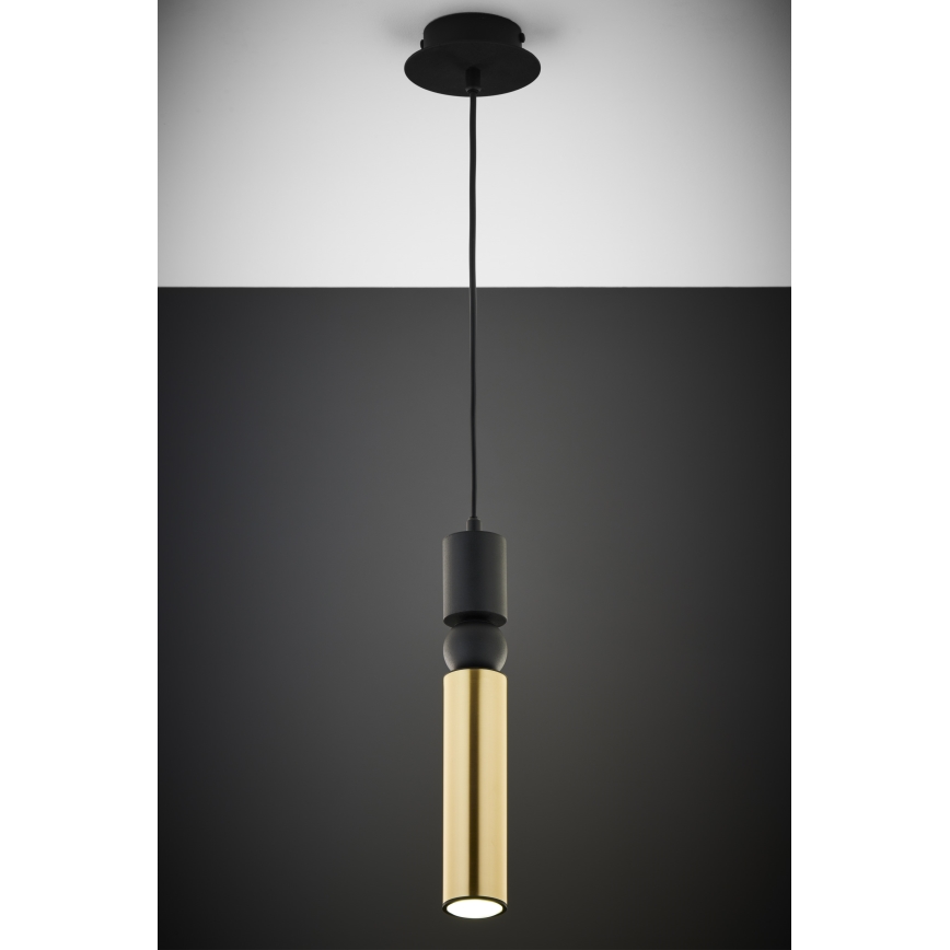 Jupiter 2006 - Csillár zsinóron ALAS 1xGU10/10W/230V arany/fekete