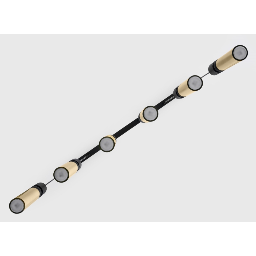 Jupiter 2008 - Csillár zsinóron ALAS 6xGU10/10W/230V arany/fekete