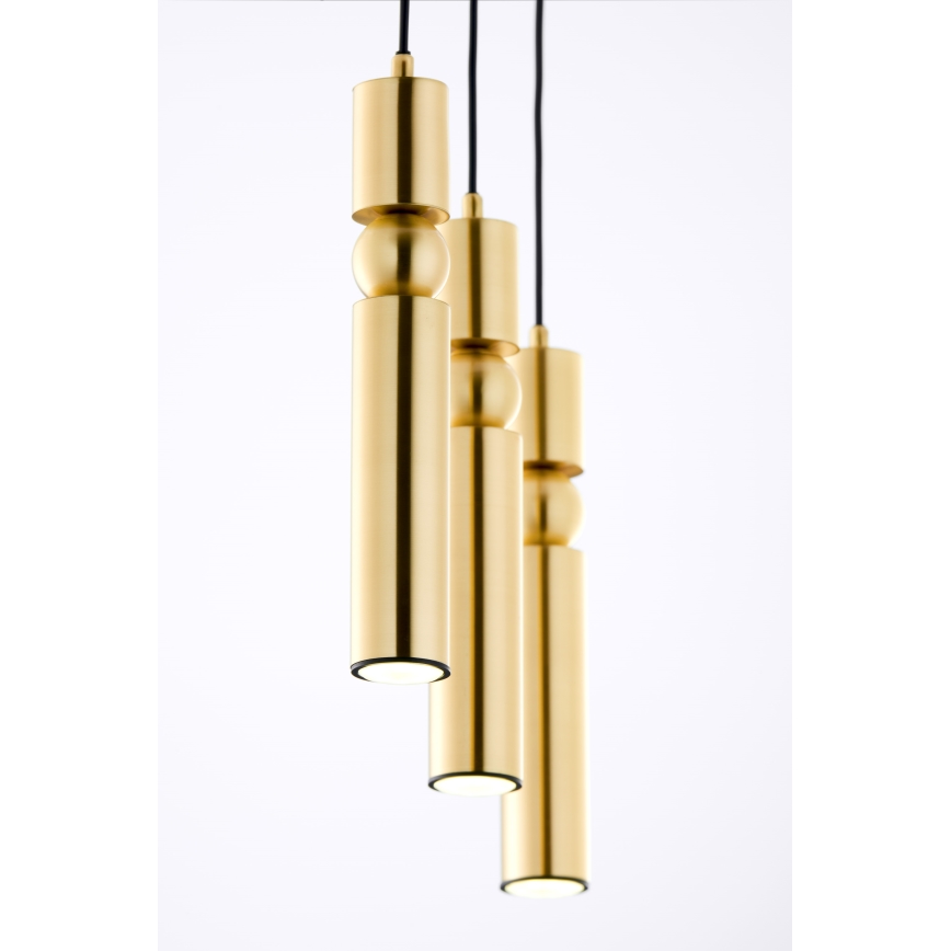 Jupiter 2010 - Csillár zsinóron ALAS 3xGU10/10W/230V arany