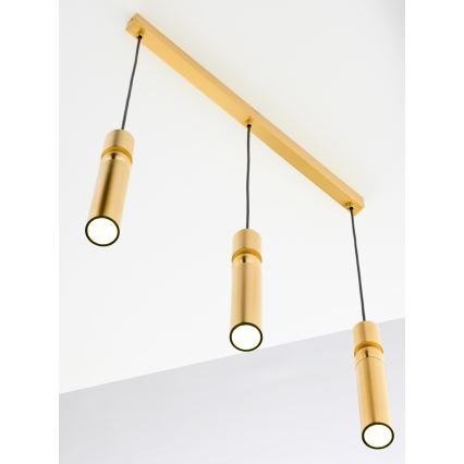 Jupiter 2010 - Csillár zsinóron ALAS 3xGU10/10W/230V arany