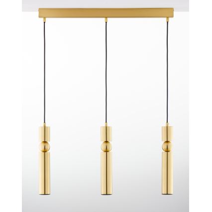 Jupiter 2010 - Csillár zsinóron ALAS 3xGU10/10W/230V arany