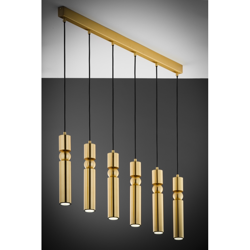 Jupiter 2011 - Csillár zsinóron ALAS 6xGU10/10W/230V arany