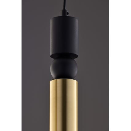 Jupiter 2012 - Csillár zsinóron ALAS 5xGU10/10W/230V fekete/arany