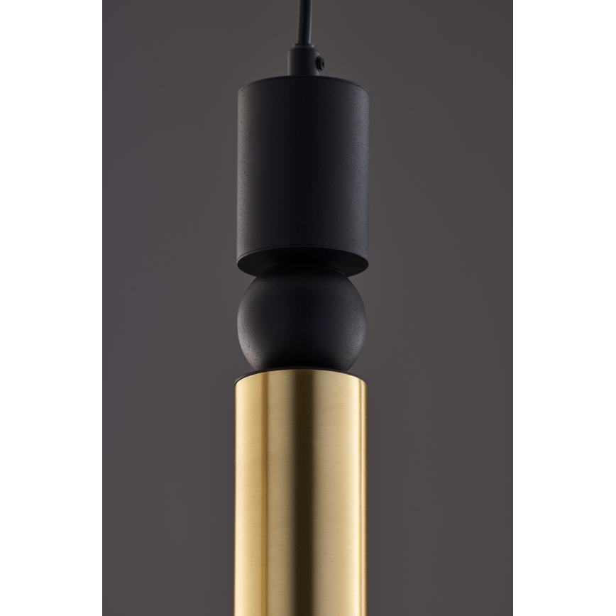 Jupiter 2012 - Csillár zsinóron ALAS 5xGU10/10W/230V fekete/arany