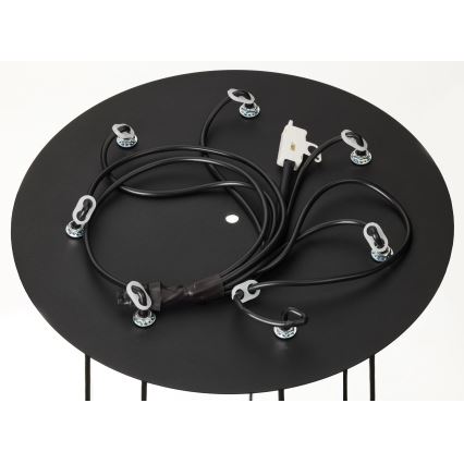 Jupiter 2015 - Csillár zsinóron ALAS 7xGU10/10W/230V fekete/arany