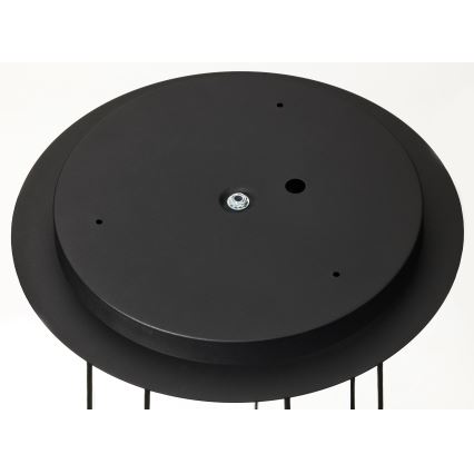 Jupiter 2015 - Csillár zsinóron ALAS 7xGU10/10W/230V fekete/arany