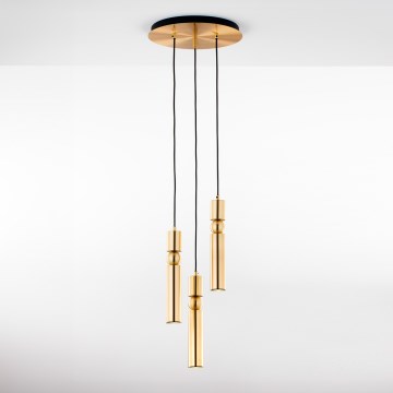 Jupiter 2019 - Csillár zsinóron ALAS 3xGU10/10W/230V arany