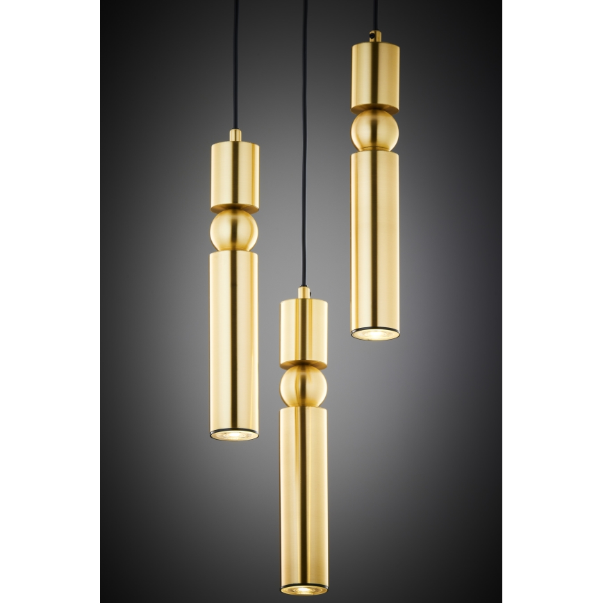 Jupiter 2019 - Csillár zsinóron ALAS 3xGU10/10W/230V arany