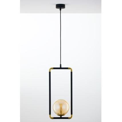 Jupiter 2024 - Csillár zsinóron ZAFRA 1xG9/10W/230V fekete/arany/bézs