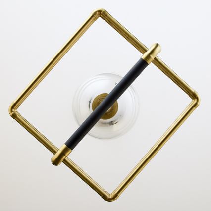 Jupiter 2028 - Csillár zsinóron FIORI 1xG9/10W/230V fekete/arany/átlátszó